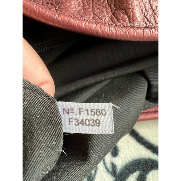 Coach Mickie Tote in Burgundy Metallic Leather - Picture 12 of 12